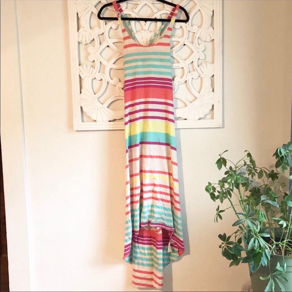 Roxy Striped Hi Low Dress XS